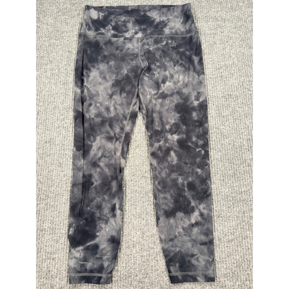 Lululemon Align High-Rise Crop 21 Diamond Dye Graphite Grey Leggings Size 10